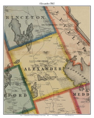 Alexander, Maine 1861 Old Town Map Custom Print - Washington Co.