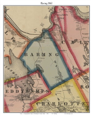 Baring, Maine 1861 Old Town Map Custom Print - Washington Co.