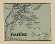 Baring Village, Maine 1861 Old Town Map Custom Print - Washington Co.