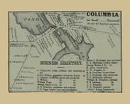 Columbia Village, Maine 1861 Old Town Map Custom Print - Washington Co.