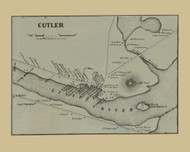Cutler Village, Maine 1861 Old Town Map Custom Print - Washington Co.