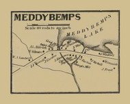Meddybemps Village, Maine 1861 Old Town Map Custom Print - Washington Co.