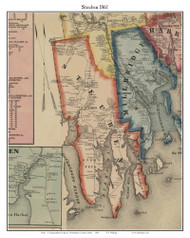 Steuben, Maine 1861 Old Town Map Custom Print - Washington Co.