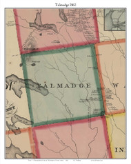Talmadge, Maine 1861 Old Town Map Custom Print - Washington Co.