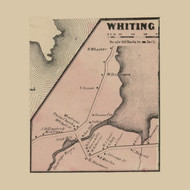 Whiting Village, Maine 1861 Old Town Map Custom Print - Washington Co.