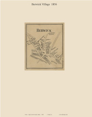 Berwick Village, Maine 1856 Old Town Map Custom Print - York Co.