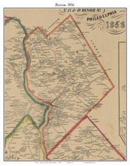 Buxton, Maine 1856 Old Town Map Custom Print - York Co.