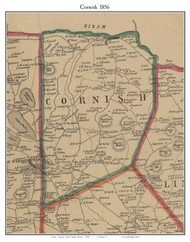 Cornish, Maine 1856 Old Town Map Custom Print - York Co.