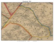 Kennebunk, Maine 1856 Old Town Map Custom Print - York Co.