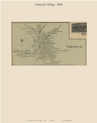 Limerick Village, Maine 1856 Old Town Map Custom Print - York Co.