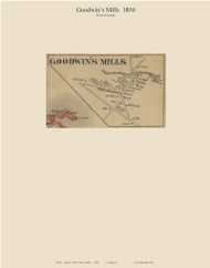 Goodwin's Mills, Maine 1856 Old Town Map Custom Print - York Co.
