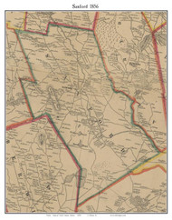 Sanford, Maine 1856 Old Town Map Custom Print - York Co.