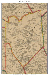 Waterborough, Maine 1856 Old Town Map Custom Print - York Co.