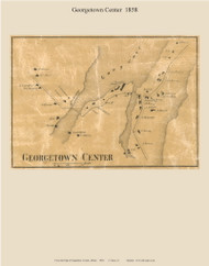 Georgetown Center, Maine 1858 Old Town Map Custom Print - Sagadahoc Co.