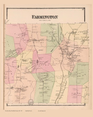 Farmington, New Hampshire 1871 Old Town Map Reprint - Strafford Co.