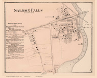 Salmon Falls Village - Rollinsford, New Hampshire 1871 Old Town Map Reprint - Strafford Co.