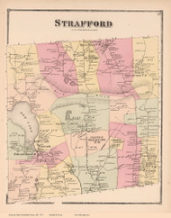 Strafford, New Hampshire 1871 Old Town Map Reprint - Strafford Co.