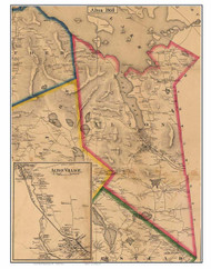 Alton, New Hampshire 1860 Old Town Map Custom Print - Belknap Co.