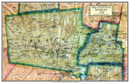 Keene & Roxbury, New Hampshire 1858 Old Town Map Custom Print - Cheshire Co.