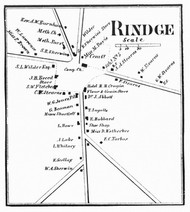 Rindge Village, New Hampshire 1858 Old Town Map Custom Print - Cheshire Co.