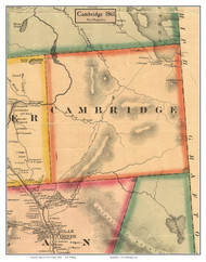Cambridge, New Hampshire 1861 Old Town Map Custom Print - Coos Co.