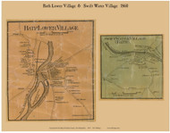 Bath Lower Village and Swift Water Village, New Hampshire 1860 Old Town Map Custom Print - Grafton Co.