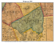 Bridgewater, New Hampshire 1860 Old Town Map Custom Print - Grafton Co.