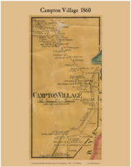 Campton Village, New Hampshire 1860 Old Town Map Custom Print - Grafton Co.