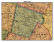 Groton, New Hampshire 1860 Old Town Map Custom Print - Grafton Co.