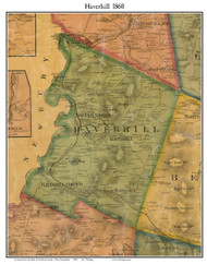 Haverhill, New Hampshire 1860 Old Town Map Custom Print - Grafton Co.