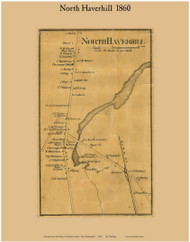 North Haverhill Village, New Hampshire 1860 Old Town Map Custom Print - Grafton Co.