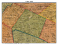 Lisbon, New Hampshire 1860 Old Town Map Custom Print - Grafton Co.