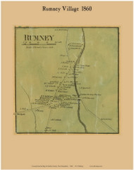 Rumney Village, New Hampshire 1860 Old Town Map Custom Print - Grafton Co.