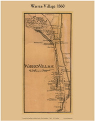 Warren Village, New Hampshire 1860 Old Town Map Custom Print - Grafton Co.