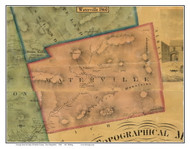 Waterville, New Hampshire 1860 Old Town Map Custom Print - Grafton Co.
