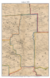 Amherst, New Hampshire 1858 Old Town Map Custom Print - Hillsboro Co.