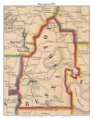 Bennington, New Hampshire 1858 Old Town Map Custom Print - Hillsboro Co.