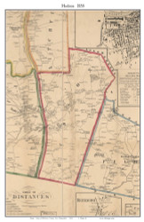 Hudson, New Hampshire 1858 Old Town Map Custom Print - Hillsboro Co.
