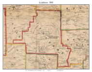 Lyndeboro, New Hampshire 1858 Old Town Map Custom Print - Hillsboro Co.