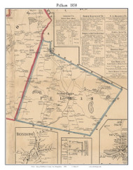Pelham, New Hampshire 1858 Old Town Map Custom Print - Hillsboro Co.