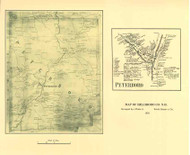 Peterboro Town & Village - Poster, New Hampshire 1858 Old Town Map Custom Print - Hillsboro Co.