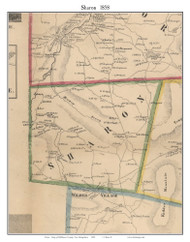 Sharon, New Hampshire 1858 Old Town Map Custom Print - Hillsboro Co.