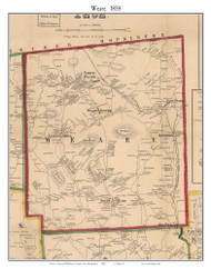 Weare, New Hampshire 1858 Old Town Map Custom Print - Hillsboro Co.