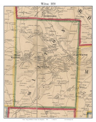 Wilton, New Hampshire 1858 Old Town Map Custom Print - Hillsboro Co.