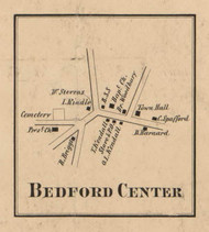 Bedford Center, New Hampshire 1858 Old Town Map Custom Print - Hillsboro Co.