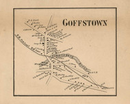 Goffstown Village, New Hampshire 1858 Old Town Map Custom Print - Hillsboro Co.