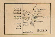 Hollis Village, New Hampshire 1858 Old Town Map Custom Print - Hillsboro Co.