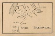 Bakerville - Manchester, New Hampshire 1858 Old Town Map Custom Print - Hillsboro Co.