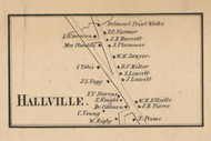 Hallville - Manchester, New Hampshire 1858 Old Town Map Custom Print - Hillsboro Co.
