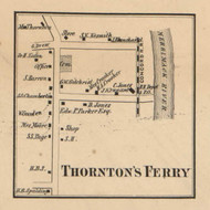 Thorntons Ferry - Merrimack, New Hampshire 1858 Old Town Map Custom Print - Hillsboro Co.